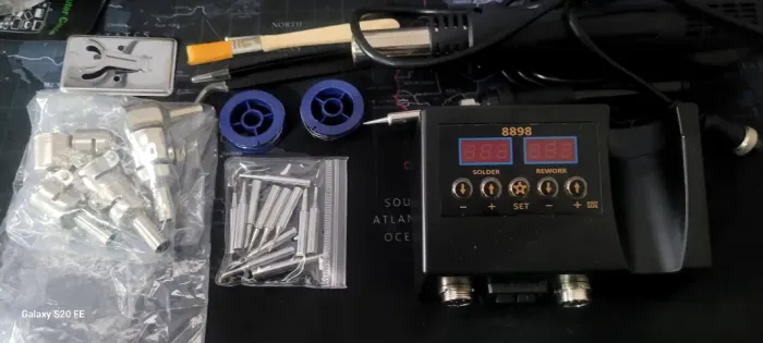 Estação De Retrabalho Solda Soprador 750w - 8898 Heat Gun - ?Completo