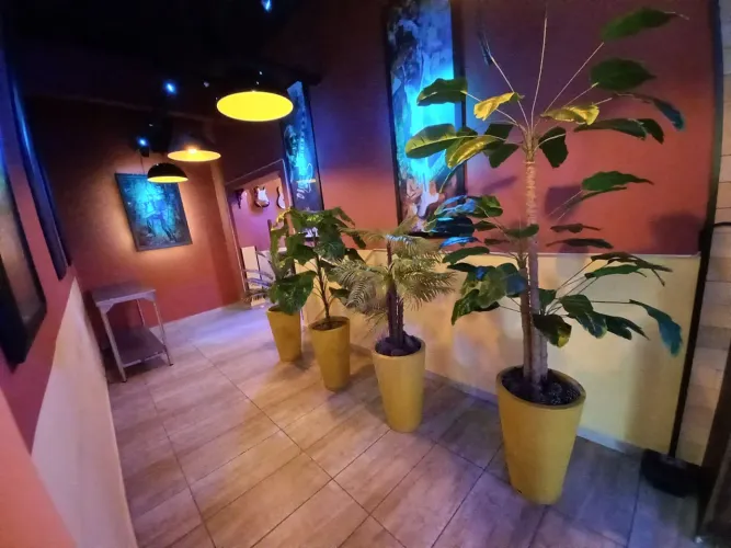 Folhagem flores plantas artificial