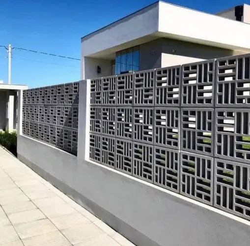 Blocos de concreto para muro com design moderno - Taco chinês 