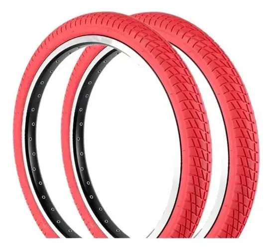 Pneu aro 20 vermelho R$ 80.00 cada pneu novo