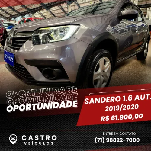 Sandero 1.6 Zen Automático 2019/2020 Novíssimo