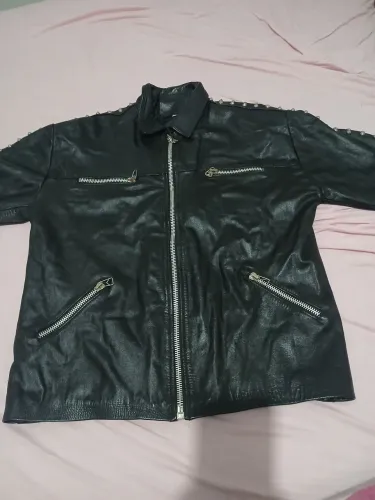 Jaqueta masculina de couro 