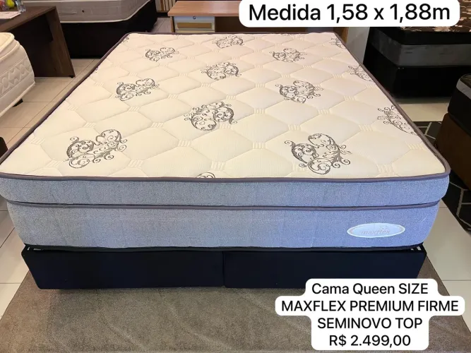 Cama Queen Size MAXFLEX PREMIUM FIRME - Seminova Top - ENTREGO