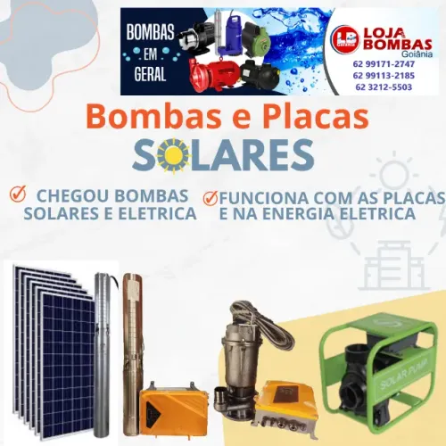 PLACAS SOLARES E BOMBAS DE ÁGUA SOLAR