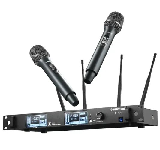 Phenyx Pro PTAU-2 | Microfone Sem Fio Duplo Profissional de Alto Desempenho com Estabilida