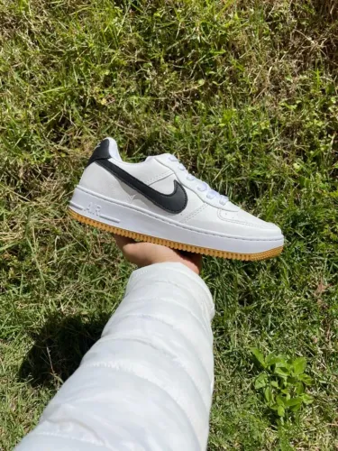 Tênis masculino casual branco e preto sneakers