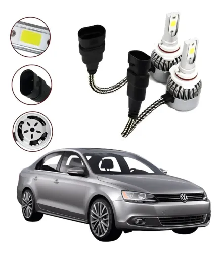 Kit Lâmpadas Super Led Farol Milha Jetta 2011 2012 2013 Hb4