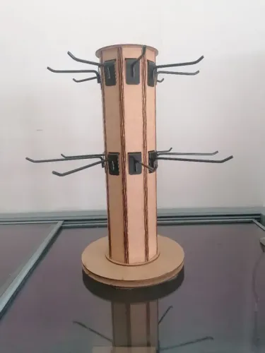 Expositor de balcão giratório MDF novo