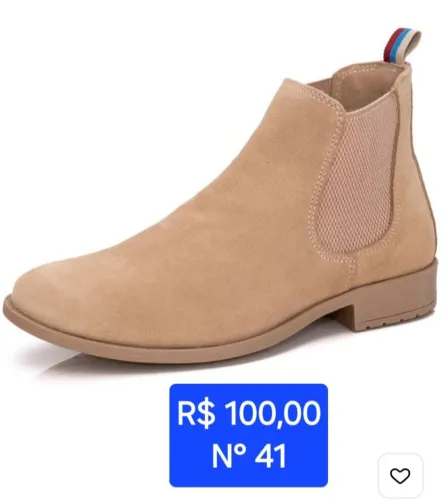 Bota Chelsea Bege - Número 41