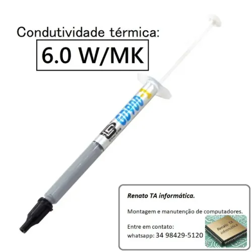 Pasta Térmica GD900-1 6.0 W/M-k p CPU/PS4/XONE