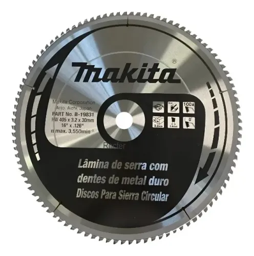 Lamina De Serra 100 Dentes 405x30mm Original Makita B-19831
