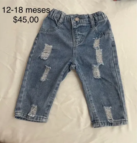 Calça Jeans rasgada Bebê 12-18 Meses