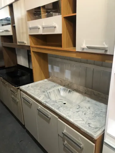 Cozinha compacta com Pia de marmorite NOVO 