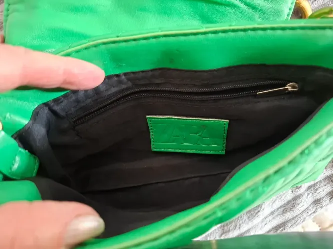 Bolsa ZARA verde lindíssima! Medidas bas fotos