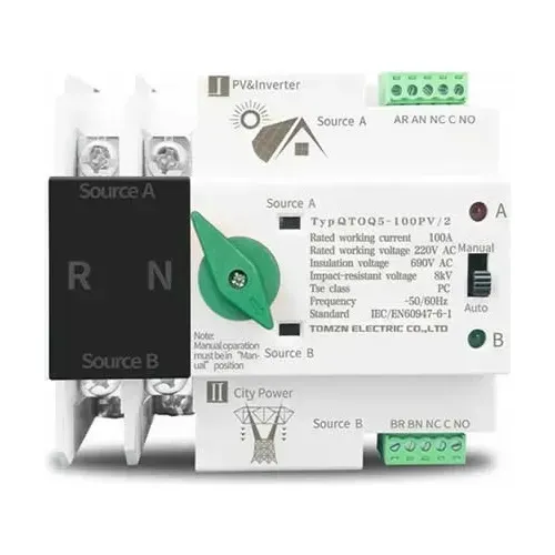Transferência Automática Ats De Energia Solar Fotovoltaica 220v 63a