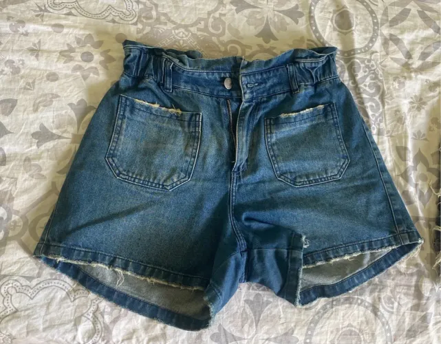 Short cintura alta jeans