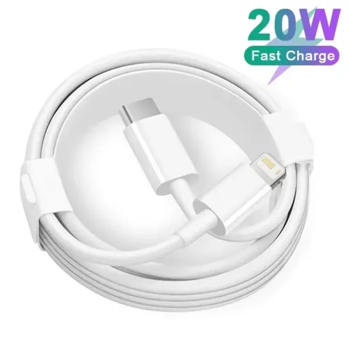 Cabo USB-C e USB para iPhone com Carregamento Rápido 20W