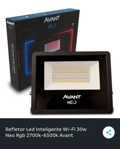 refletor 30w neo RGB wi-fi com 16 milhões de cores na palma da mão 