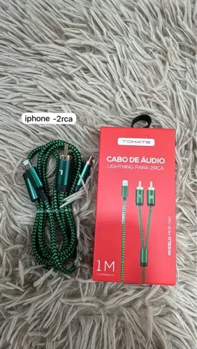 CABO DE AUDIO LIGHTINING PARA 2 RCA 1M TOMATE MCB-042 