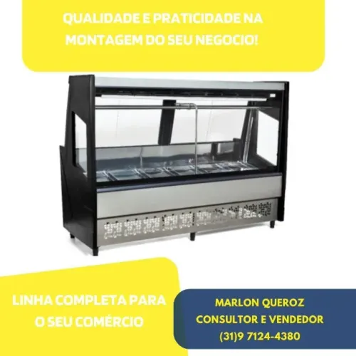 Balcão de Açougue Preto Polar 220v Novo