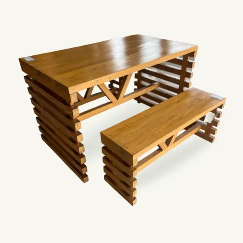 Conjunto Mesa Com Bancos Aparelhado - Sob Encomenda