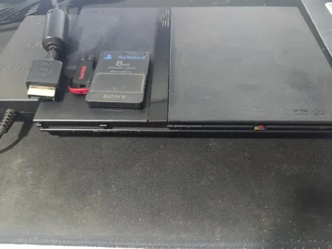 PlayStation 2 Slim Desbloqueado Matrix + Pendrive 64GB com Jogos