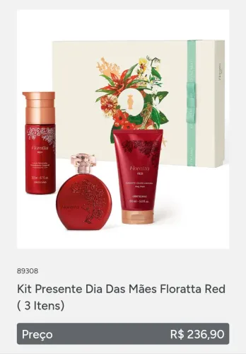 Kit Floratta red (3 itens) boticário