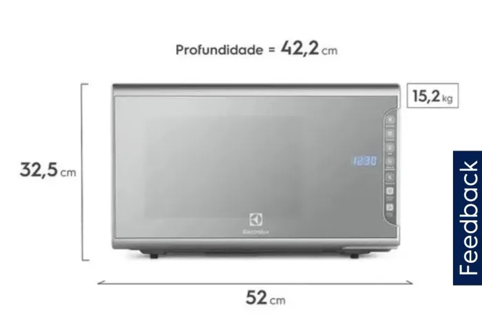 Microondas novo lacrado Eletrolux inox 31litros
