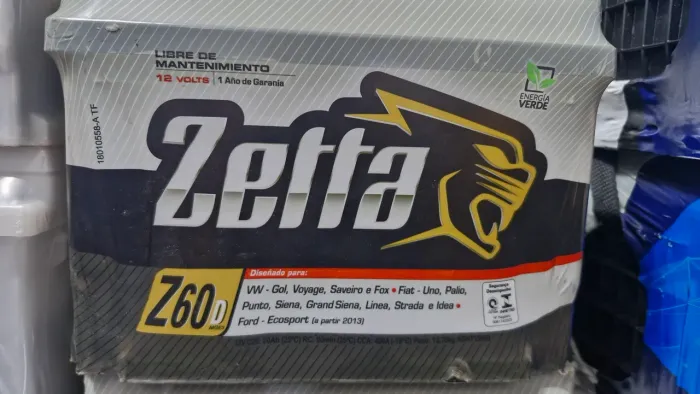 Bateria zetta 60 amps original com garantia.