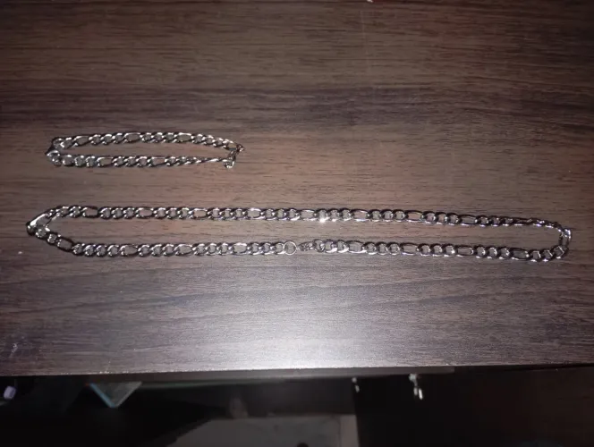 Correntinha e pulseira de aço inox 