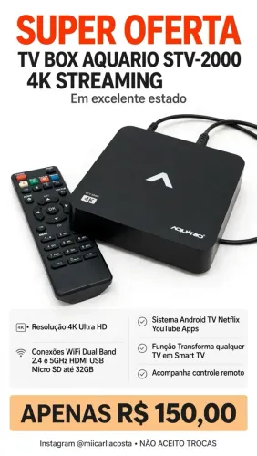 TV Box aquários 4k
