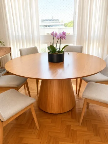 MESA DE JANTAR SAVOY - FREIJÓ NATURAL - LÍDER DESIGN