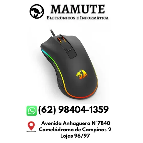 Mouse Gamer Redragon Cypher RGB M611-RGB Preto 12800dpi