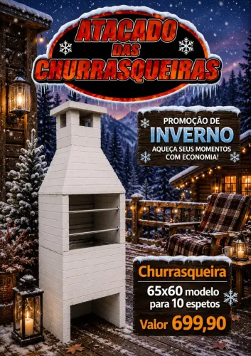 Churrasqueira pré moldada 65x60 tijolinho. Apenas 699,90. Consultei mais modelos