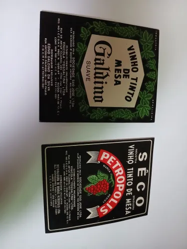 Rótulos antigos vinhos do Rio Grande do Sul