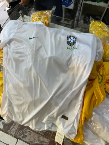 Camisa Brasil G GG promoção amarela e branca