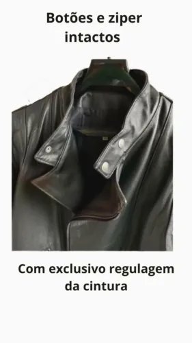 Jaqueta de Couro Motociclista XGG Couro Bovino Premium 