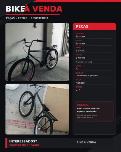 VENDO BIKE ARO 26