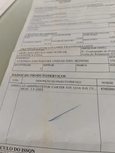 Protetor de cárter peito de aço s10