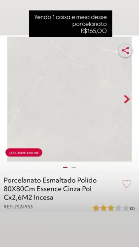 Porcelanato Esmaltado Polido Essence Cinza 80x80 Incesa