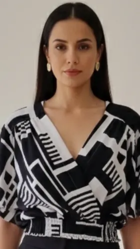 BLUSA ESTAMPA PRETO E BRANCO