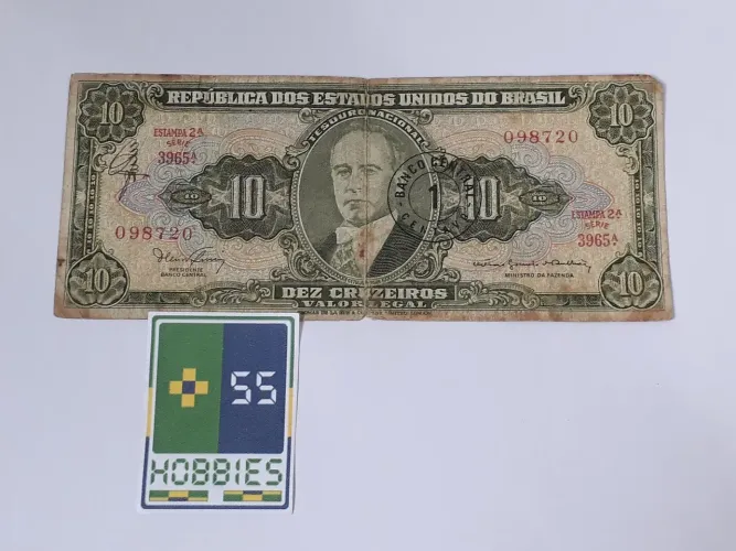 Cédula Dinheiro Antiga 1 Centavo Cruzeiro Novo "Getúlio Vargas" 1966-1967