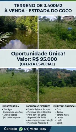 Terreno em sucupira de Abrantes