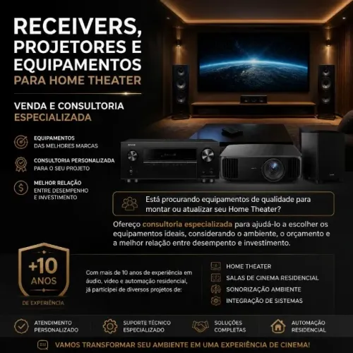 Consultoria, Vendas e Serviços em Home Theater, Automação, Som Ambiente, Redes e Wi-Fi
