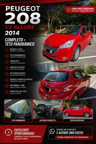 Peugeot 208 Allure 1.5 Flex 8V 5P 2014