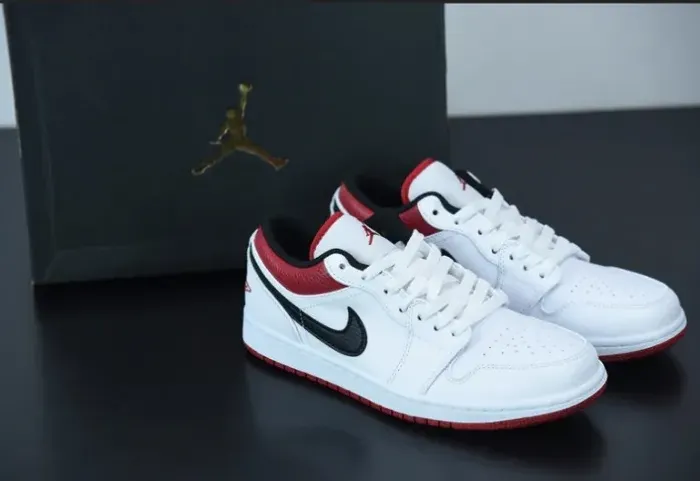 Air Jordan 1 Low White University Red