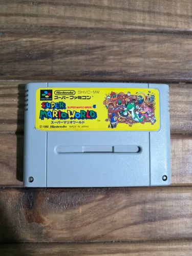Cartucho Jogo Super Mario World Japonês - Super Famicom / SNES (Original)