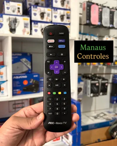 Controle Original Tv Aoc Roku Smart 4K - Promoção 