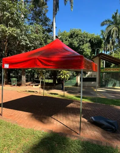 Tenda 3x3 vermelha PVC 