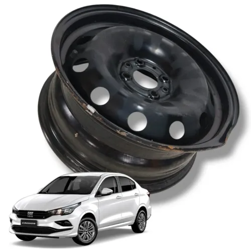 Roda Ferro Aro 15 Fiat Cronos 2023 2024 Original Detalhe 